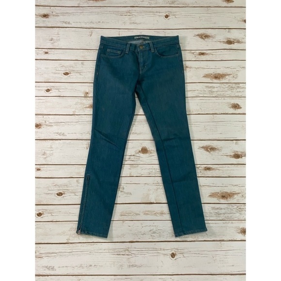 J Brand Teal Side Zipper Jeans - Picture 2 of 6